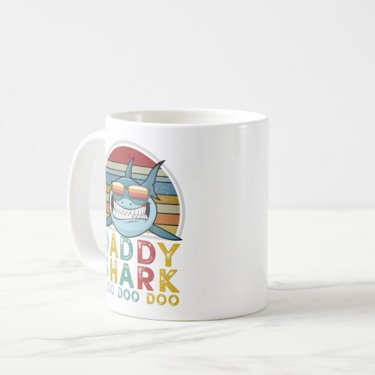 Daddy Shark Doo Doo Doo Kaffeetasse (Vorderseite Links)