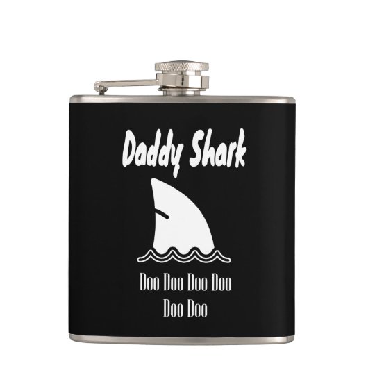 Daddy Shark Doo Doo Trendy Niedlich Song Flachmann (Vorderseite)