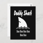 Daddy Shark Doo Doo Trendy Niedlich Song Postkarte (Vorne/Hinten)