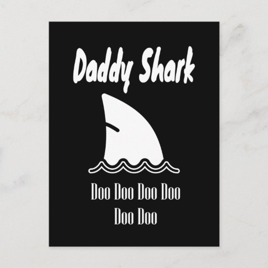 Daddy Shark Doo Doo Trendy Niedlich Song Postkarte (Vorderseite)