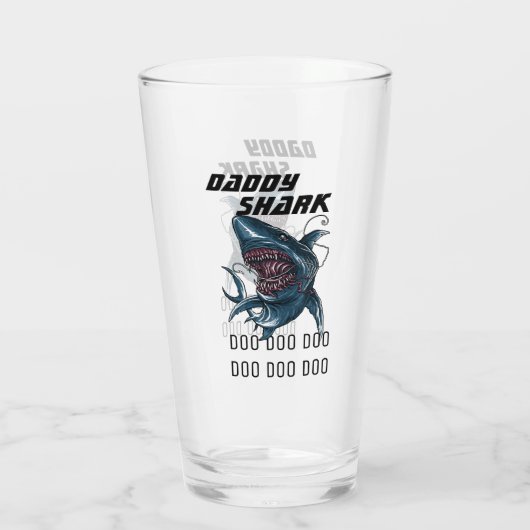Daddy Shark Glas (Rückseite)