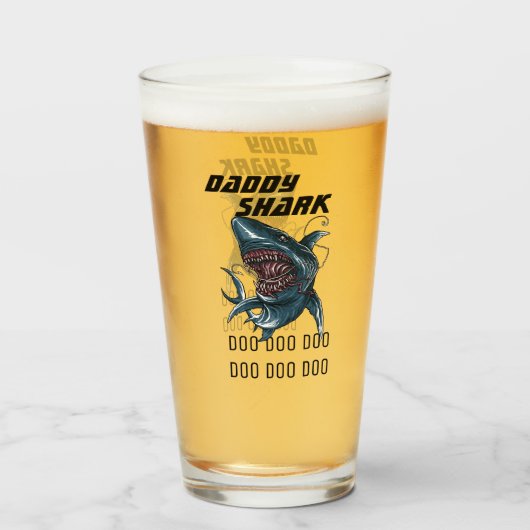 Daddy Shark Glas (Vorne (Gefüllt))