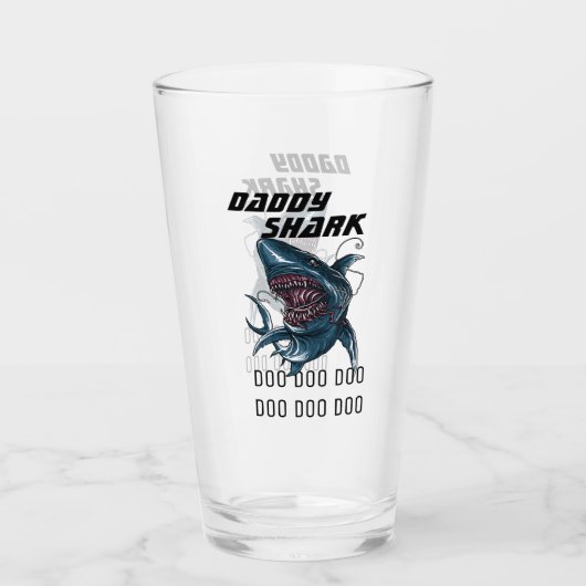 Daddy Shark Glas (Vorderseite)