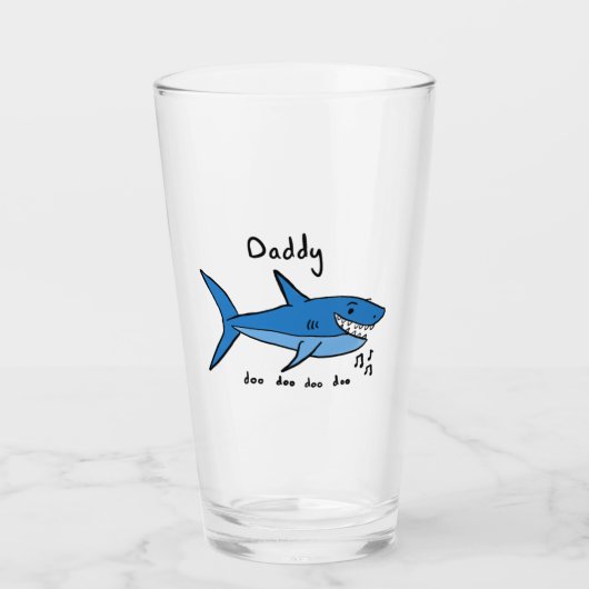 Daddy Shark Glas (Vorderseite)