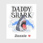 Daddy Shark - Great White Aufkleber (Blatt)