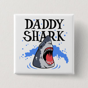 Daddy Shark - Great White Button