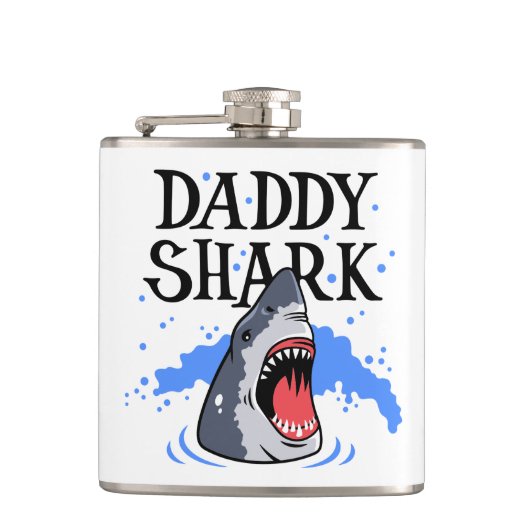 Daddy Shark - Great White Flachmann (Vorderseite)