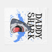 Daddy Shark - Great White Fleecedecke (Vorderseite (Horizontal))
