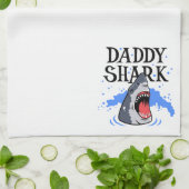 Daddy Shark - Great White Geschirrtuch (Gefaltet)