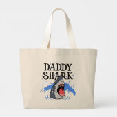 Daddy Shark - Great White Jumbo Stoffbeutel (Rückseite)