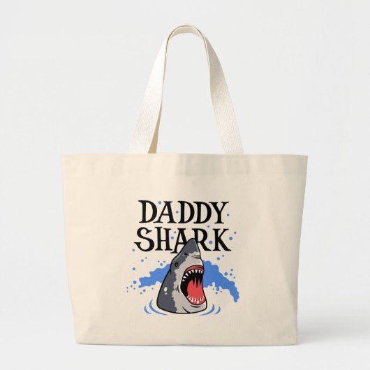 Daddy Shark - Great White Jumbo Stoffbeutel (Vorne)