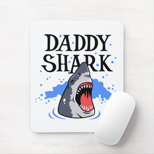 Daddy Shark - Great White Mousepad (Mit Mouse)