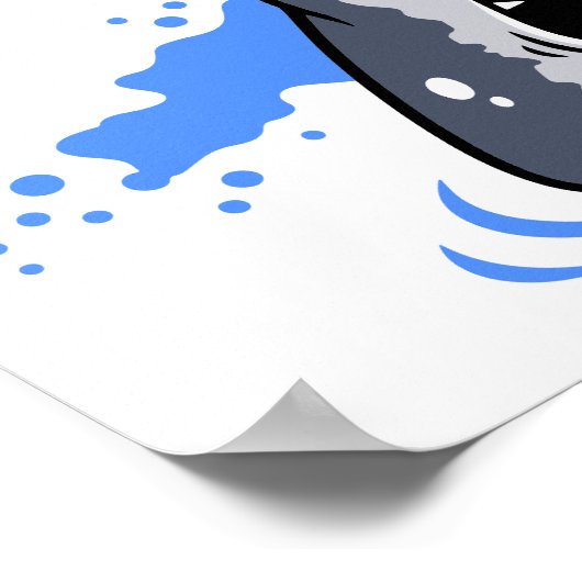 Daddy Shark - Great White Poster (Ecke)