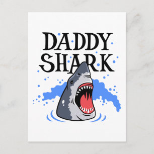 Daddy Shark - Great White Postkarte