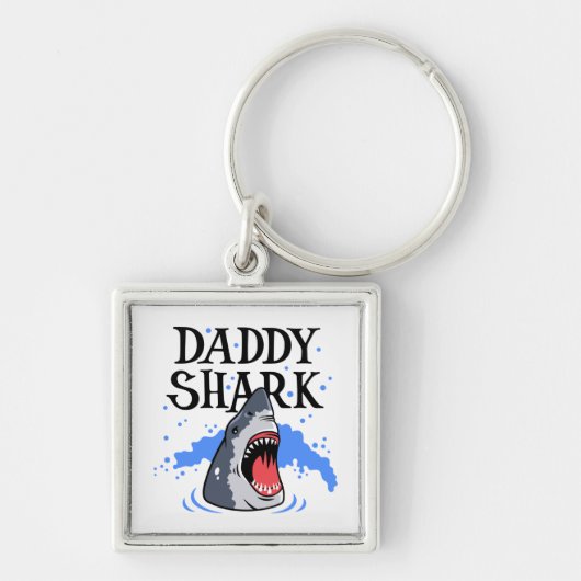 Daddy Shark - Great White Schlüsselanhänger (Vorne)