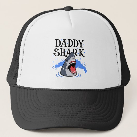 Daddy Shark - Great White Truckerkappe (Vorderseite)
