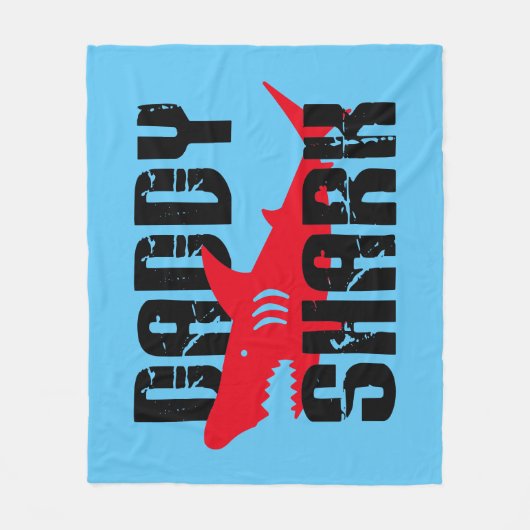 Daddy Shark hat Graphic getragen Fleecedecke (Vorderseite)