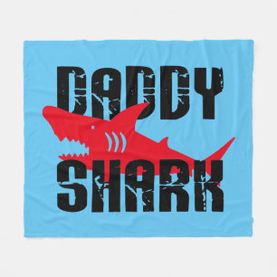 Daddy Shark hat Graphic getragen Fleecedecke