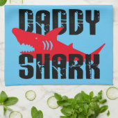 Daddy Shark hat Graphic getragen Geschirrtuch (Gefaltet)