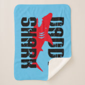Daddy Shark hat Graphic getragen Sherpadecke (Vorderseite)