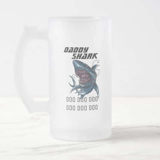Daddy Shark Mattglas Bierglas (Links)