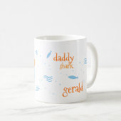 Daddy Shark - Orange Kaffeetasse (VorderseiteRechts)