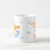Daddy Shark - Orange Kaffeetasse (Mittel)