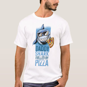 DADDY SHARK powered by PIZZA - Funny T-Shirt for V