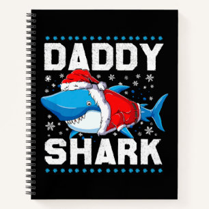 Daddy Shark Santa Vatertag Notizblock
