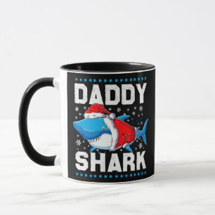 Daddy Shark Santa Vatertag Tasse