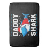 Daddy Shark Santa Vathers Day Badematte (Vorderseite Vertikal)