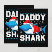 Daddy Shark Santa Vathers Day Begleitkarte (Vorne/Hinten)