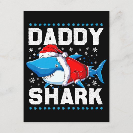 Daddy Shark Santa Vathers Day Begleitkarte (Vorderseite)