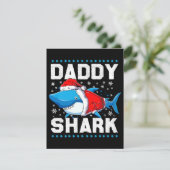 Daddy Shark Santa Vathers Day Begleitkarte (Stehend Vorderseite)