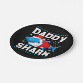 Daddy Shark Santa Vathers Day Pappteller (Schrägansicht)