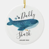 Daddy Shark - Schwangerschaftsankündigung für Dadd Keramik Ornament (Vorne)