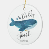 Daddy Shark - Schwangerschaftsankündigung für Dadd Keramik Ornament (Links)