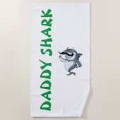 Daddy Shark Strandtuch (Vorderseite)