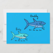 Daddy Shark und Baby Shark Blau zum Vatertag