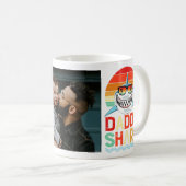 Daddy Shark Vintag Vathers Day Foto Kaffee Tasse (VorderseiteRechts)