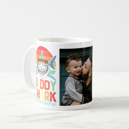 Daddy Shark Vintag Vathers Day Foto Kaffee Tasse