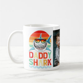 Daddy Shark Vintag Vathers Day Foto Kaffee Tasse