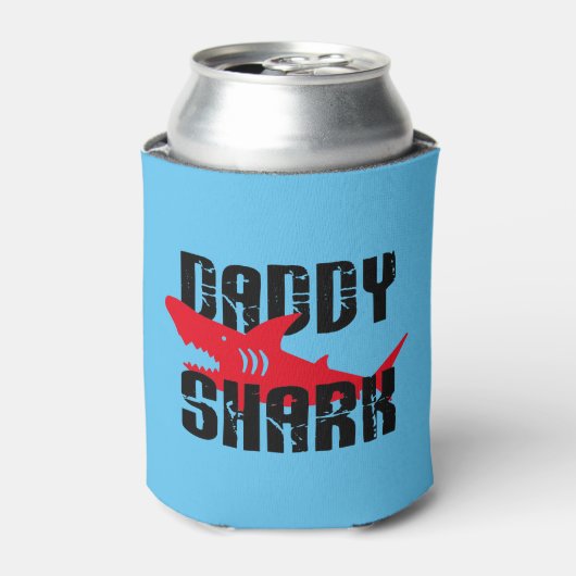 Daddy Shark Worn Graphic Dosenkühler (Kanne Vorderseite)
