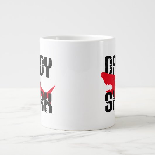 Daddy Shark Worn Graphic Jumbo-Tasse (Vorderseite)