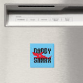 Daddy Shark Worn Graphic Magnet (In Situ (Geschirrspüler))
