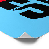 Daddy Shark Worn Graphic Poster (Ecke)