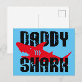Daddy Shark Worn Graphic Postkarte (Vorne/Hinten)