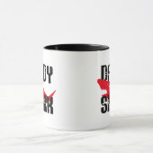 Daddy Shark Worn Graphic Tasse (Zentrum)