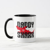 Daddy Shark Worn Graphic Tasse (Links)
