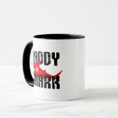 Daddy Shark Worn Graphic Tasse (Vorderseite Links)